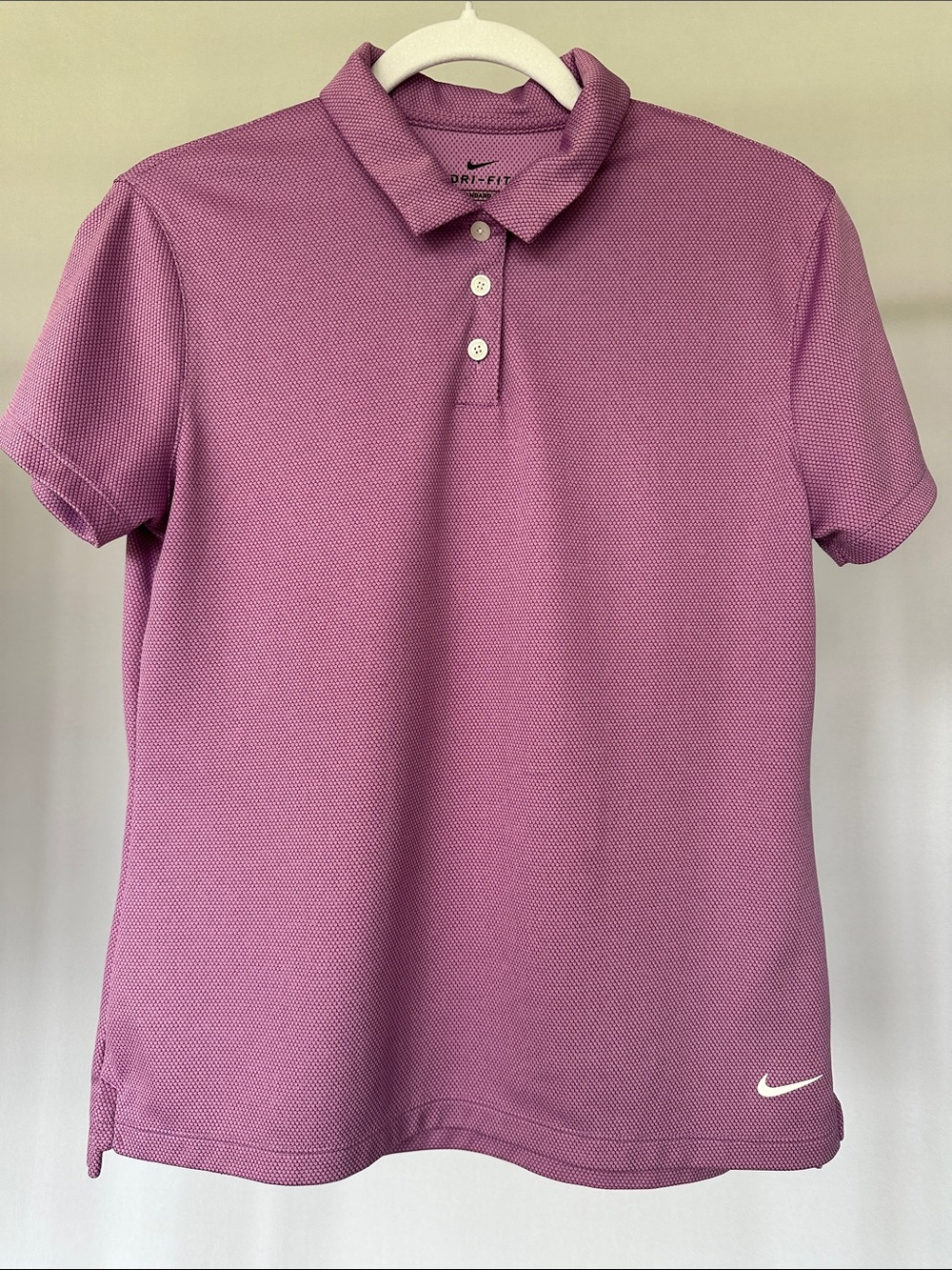 Nike Dri-FIT Golf Polo Shirt Women’s Purple Mauve Performance Top-Medium